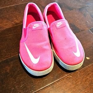 Nike Girls Toki Slip-On Sneakers Pink Kids Size 1 Y